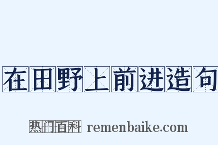 在田野上前进造句是什么意思的图片